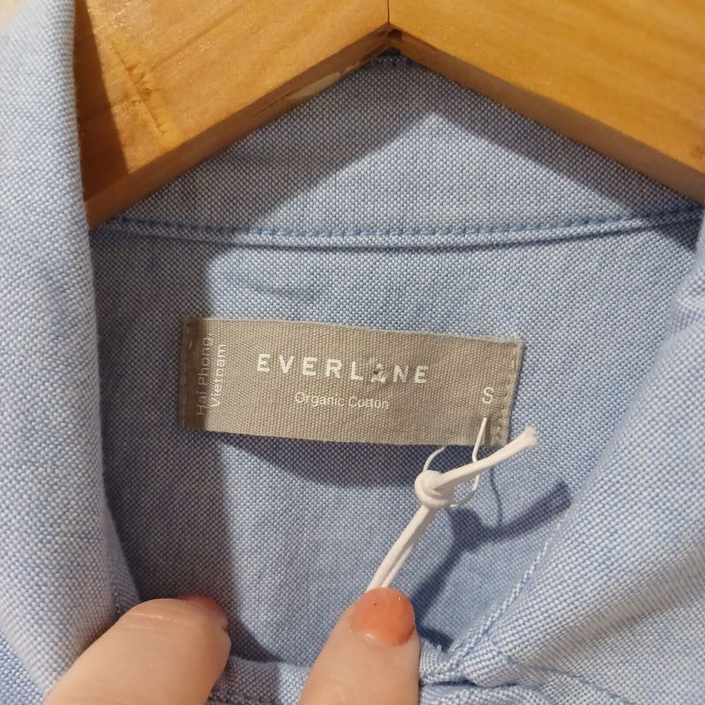 NWT Everlane Oxford Shirt Dress Blue Belted Organic Cotton Oversized Preppy S - Picture 8 of 12